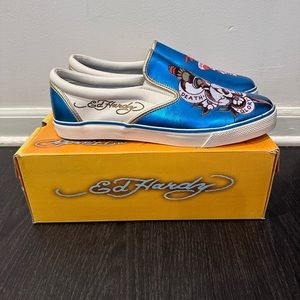 Ed Hardy slip on boat shoes